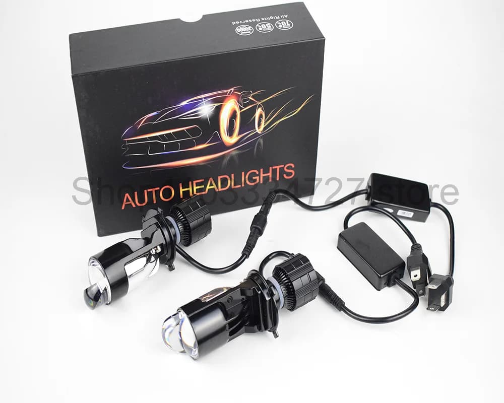 H4 led mini faro per interni auto lampada per proiettore anabbagliante abbagliante Turbo Fan 6000k illuminazione bianca a82