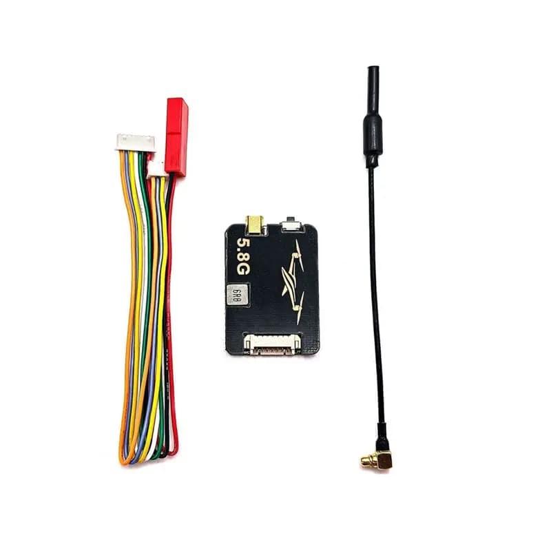 AAAEL-5.8G 1.2W VTX 48CH Trasmettitore Video ad Alta Potenza con Antenna MMCX-L, Protocollo TBS e Configurazione OSD per Droni FPV