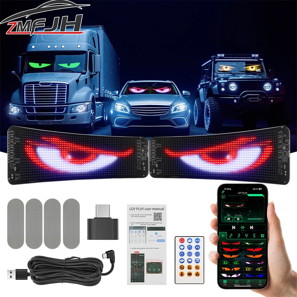 1PC Display a LED Pannello pixel Parabrezza Scorrimento Pubblicità Controllo remoto App Schermo flessibile per pannello camion auto