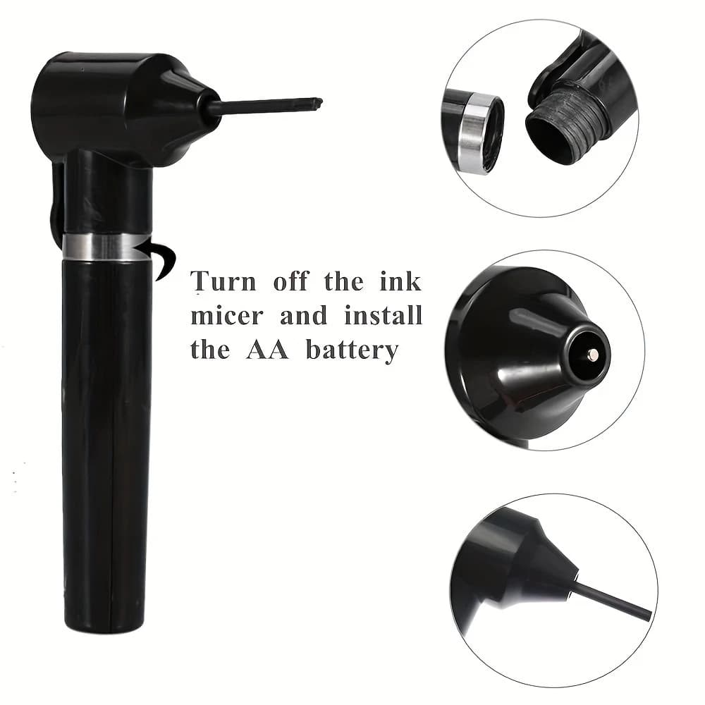 Set Mixer Elettrico per Pigmenti da Tatuaggio con 100 Bacchette Agitatrici, Opzioni Multicolore, Miscelatore d'Inchiostro Portatile per Tatuatori