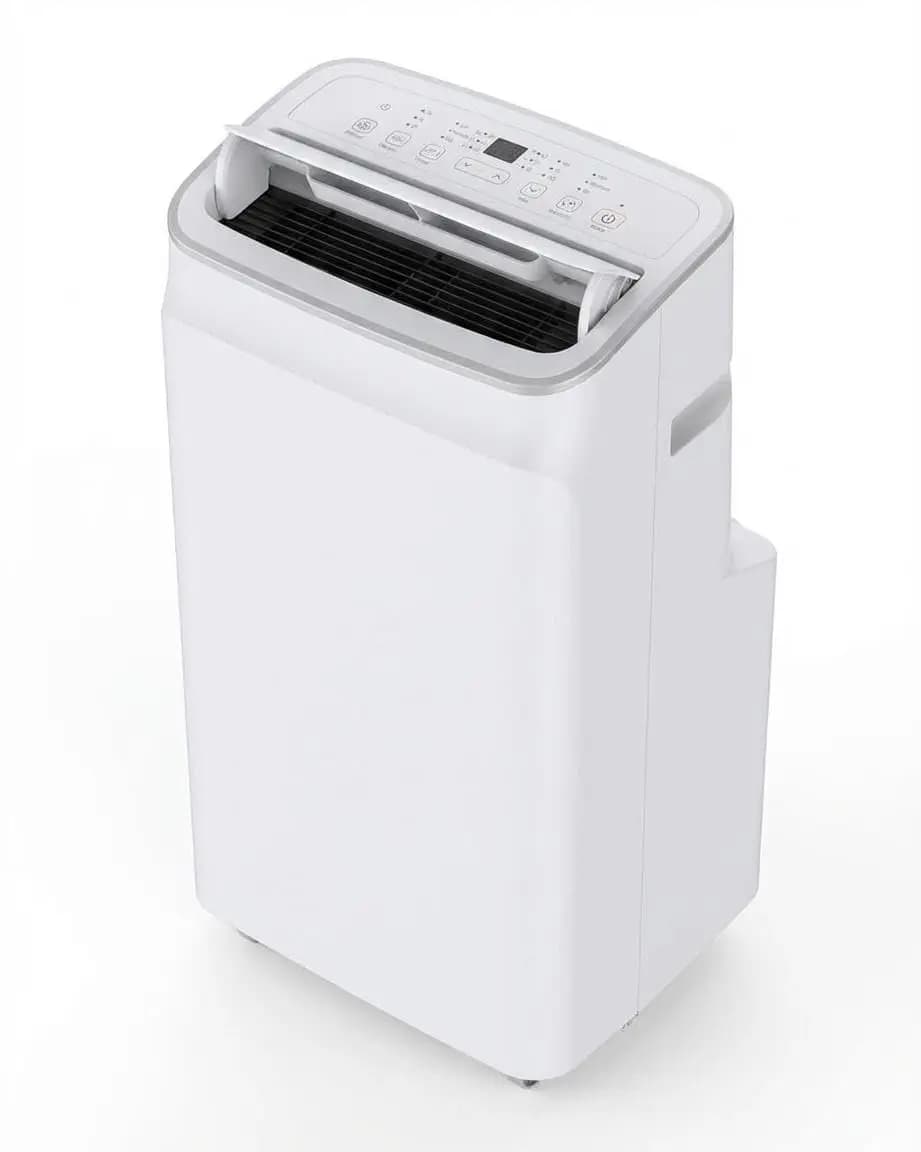 Condizionatore d'aria portatile 3 in 1 per casa e ufficio, 12000 BTU con deumidificatore, telecomando e kit per finestra, fino a 600 mq. Ft.