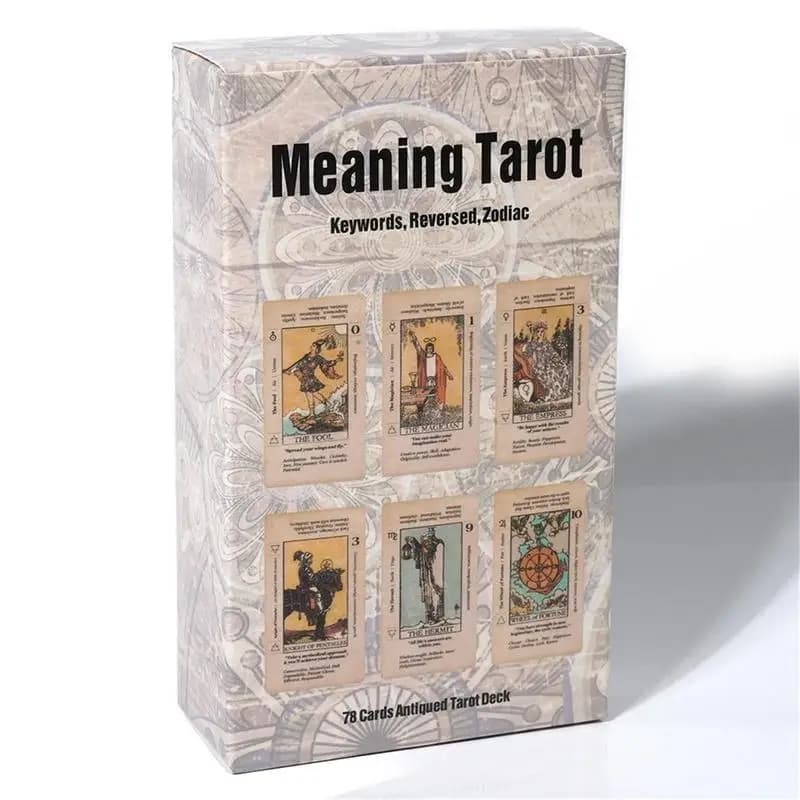 Carta dei tarocchi con significato su loro Tarocchi per principianti Parola chiave Mazzo di tarocchi anticato Impara i tarocchi 78 carte invertite