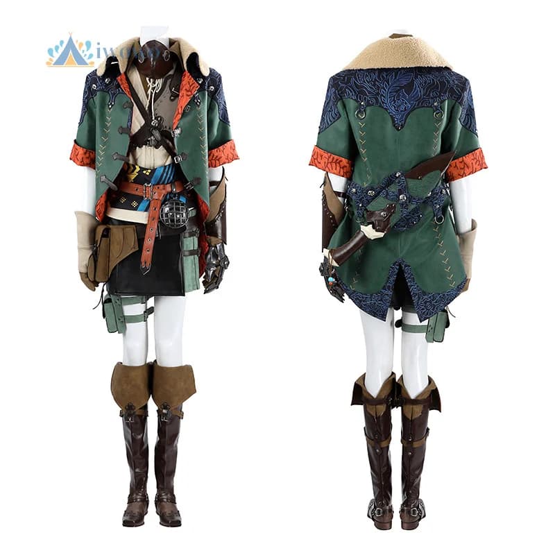 Hunter Of Monster Alma Nata Hope Set Cosplay Game Wilds Costume Halloween Fantasy MenWomen New Uniform Props Accessories Set