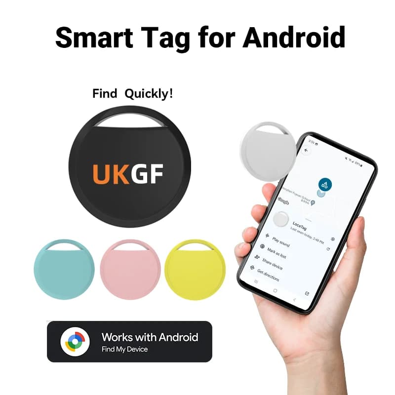 Android Bluetooth GPS tracker works with Android Google Find my app Key Finder Animal Tracker Smart Tags for Samsung Xiaomi phones