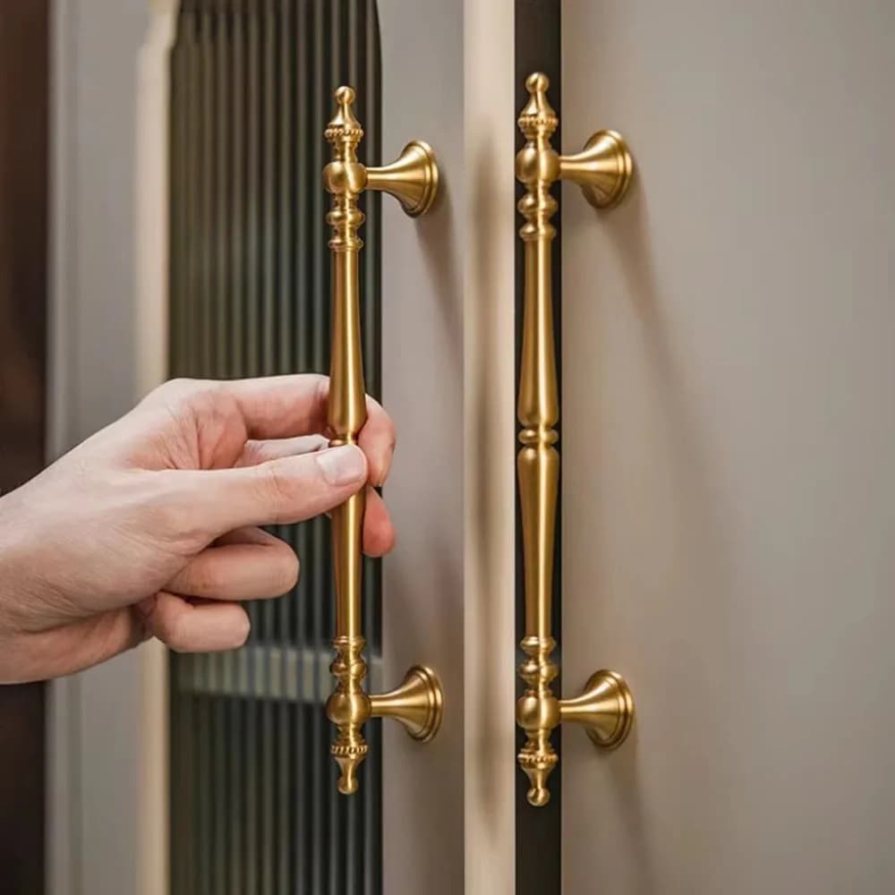 Maniglie e pomelli in ottone massiccio dal design originale per armadi da camera da letto, cucina, scarpiera, cassetti a T, pomelli per ante, ferramenta per porte