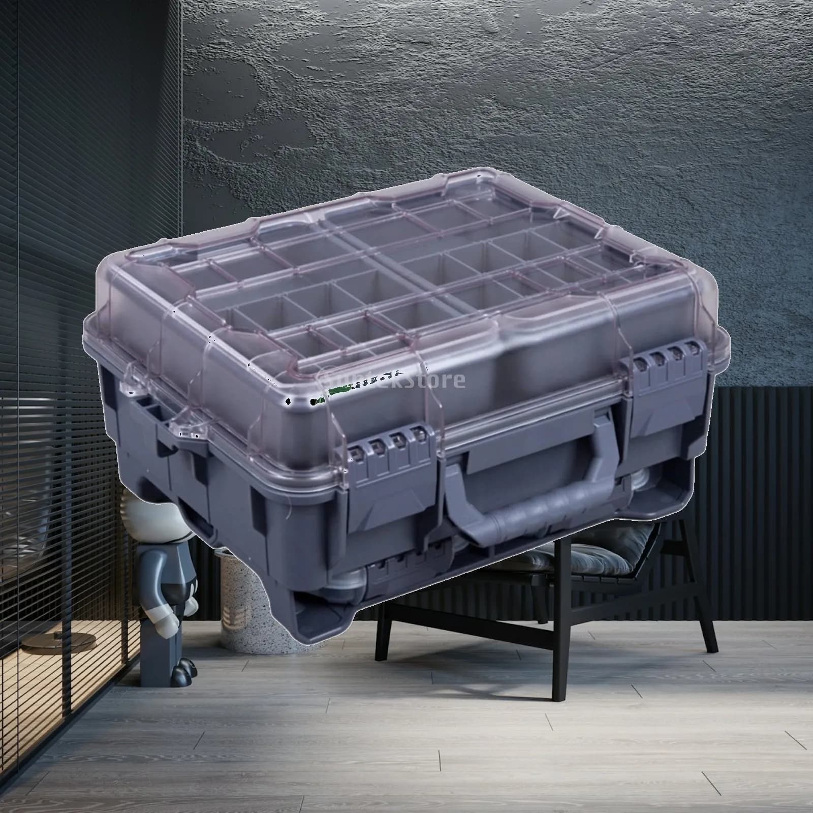 Fishing Tackle Box with Dividers Hard-Shell Fishing Tackle Box Organizer Heavy-Duty Impact-Resistant for Fishermen