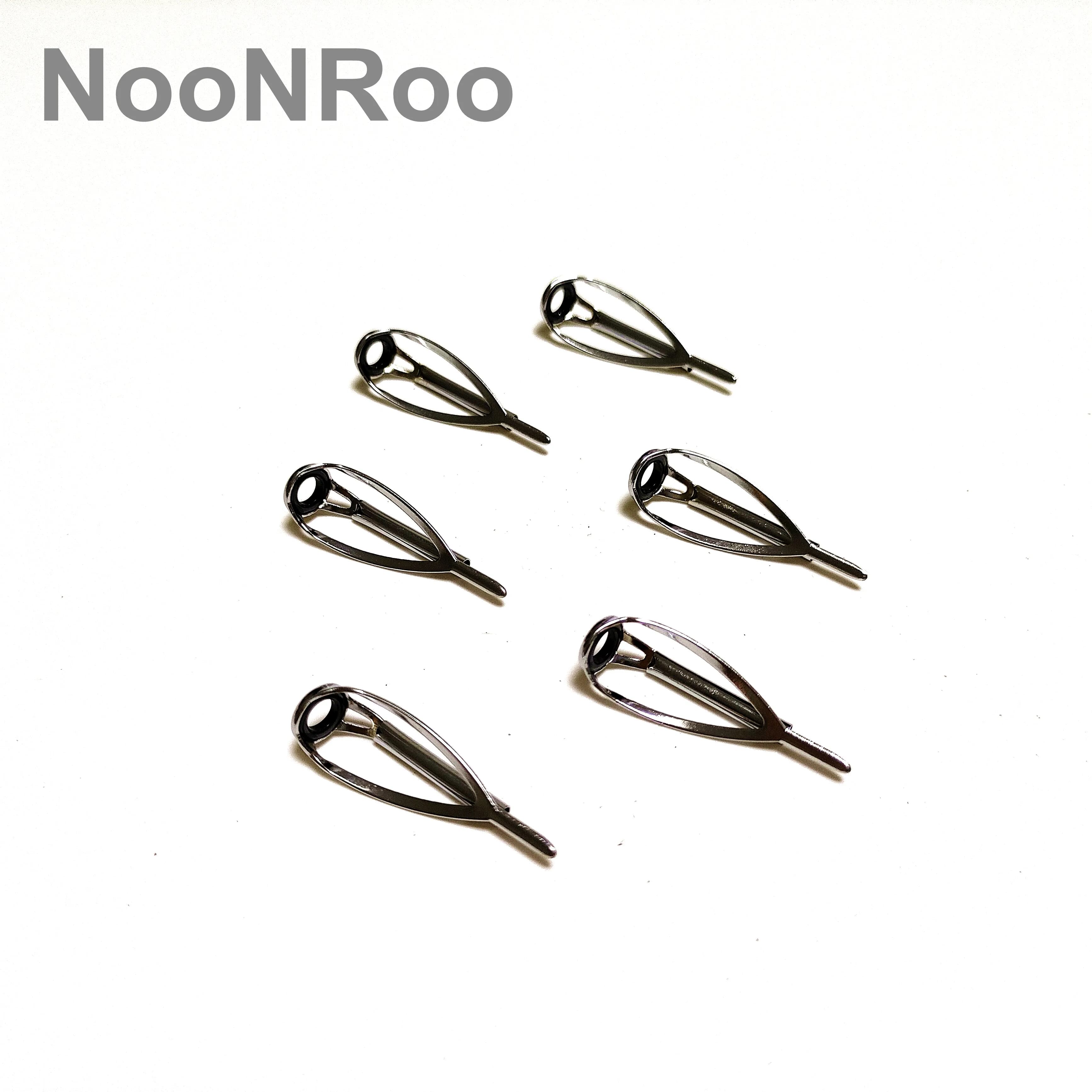 3PCS Fishing Rod MN Tip Top #6 /#8 Guide For Spinning and Casting DIY Fishing Rod Building Repair Silver Color NooNRoo