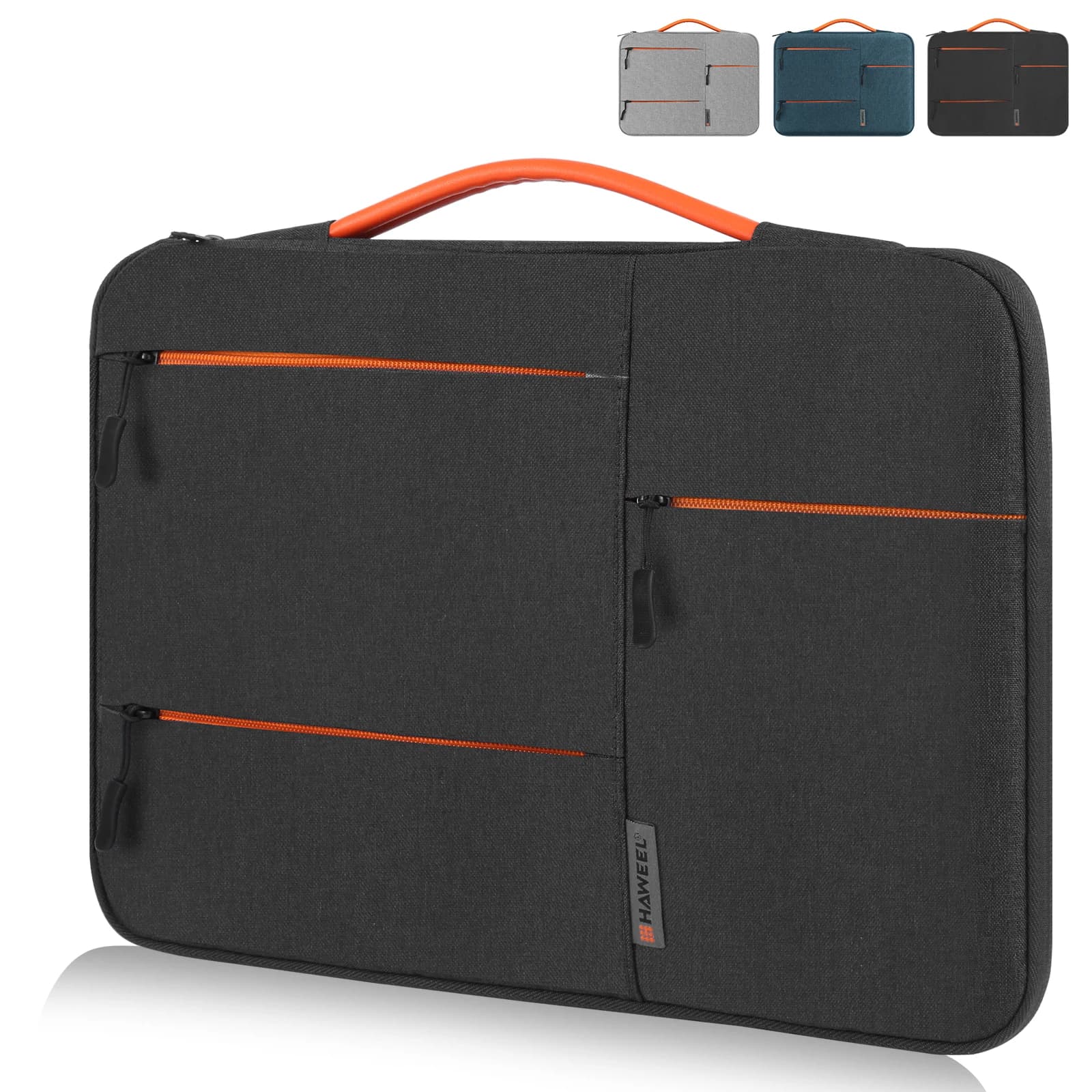 HAWEEL Custodia protettiva per laptop Valigetta con cerniera Borsa per laptop per 13 "14" 15 "Borsa per laptop per MacBook Borsa per computer portatile