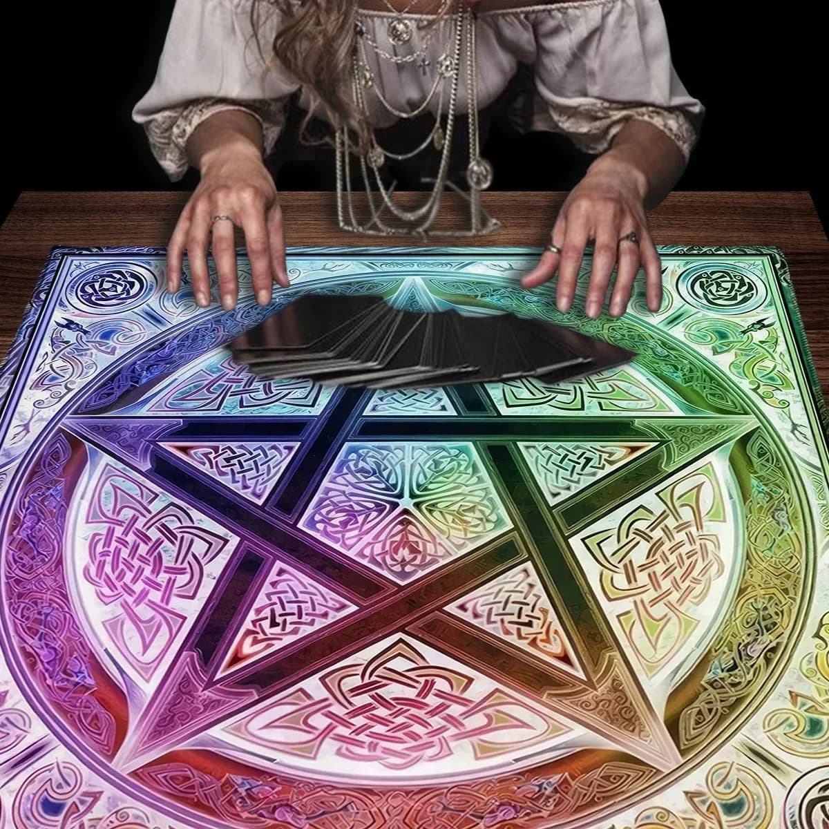 Tovaglia per Altare, Tovaglia per Carte dei Tarocchi, Tovaglia con Dodici Costellazioni, Tovaglia per Carte Oracolo dell'Amore e della Carriera, Panno per Divinazione