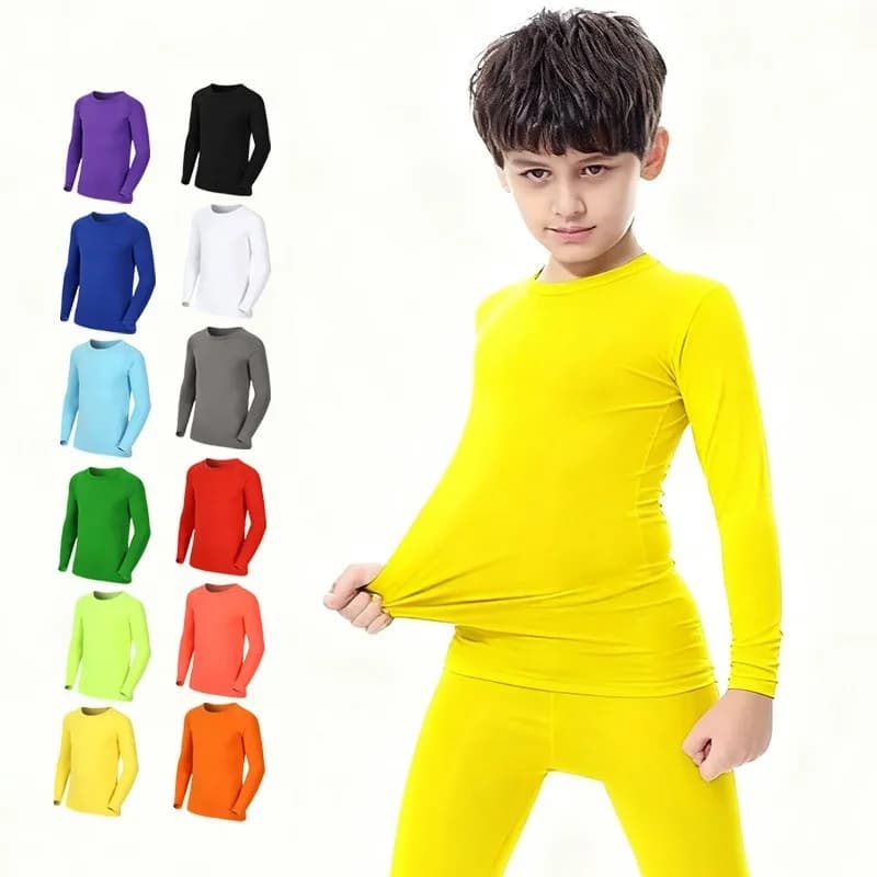 Children Boy Boy Girl Race Long T-shirt Fitness Sports Basketball Football Hiking Jogging Riding Football Clothing J26