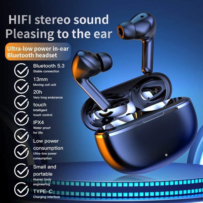 Bluetooth earphones Wireless earphones Low latency headphones Called HD Dual mode gaming headphones with microphone Type C charging station