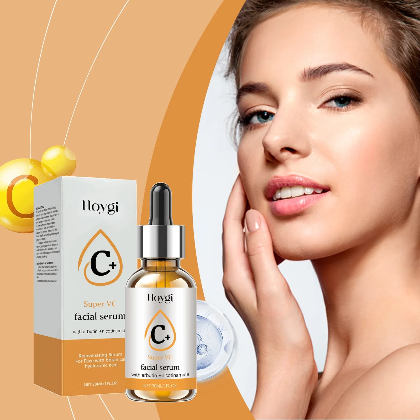 Vitamin C face essence: moisturizing, moisturizing for facial skin, refine pores, improve the essence of the skin structure