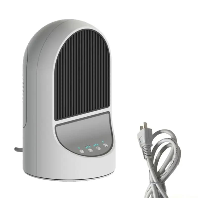 D0AB Quiet 34dB Earthenware Heater With Aerodynamic Vanes 50° Oscillation 3 Power Auto Temperature Control Safety Shut Off