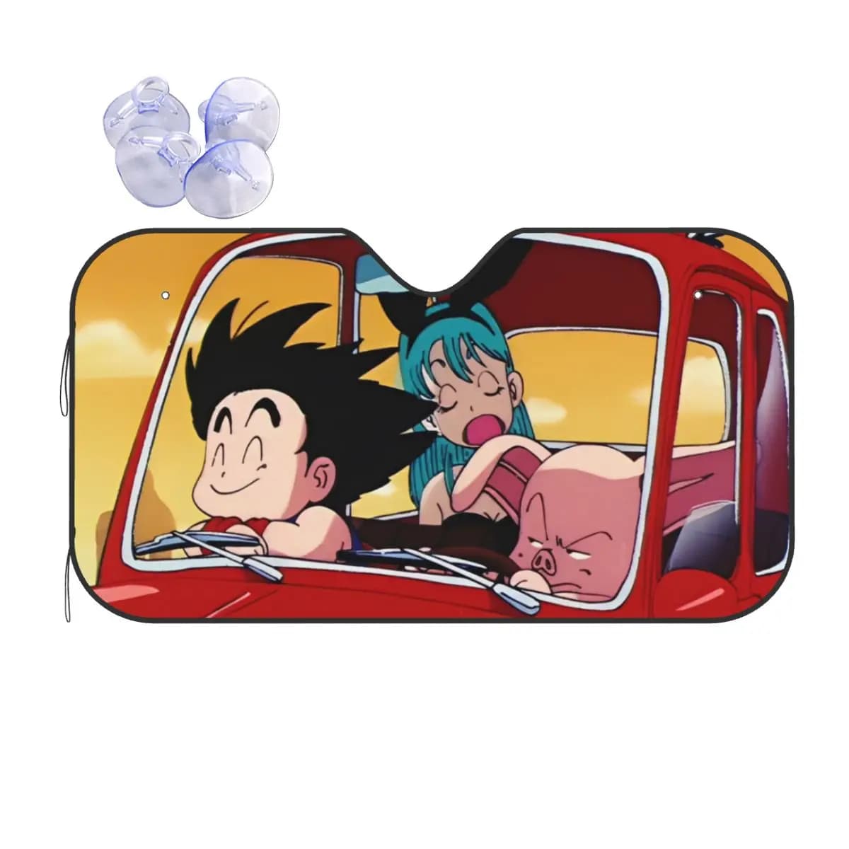Dragon Ball Driving Goku Parabrezza Parasole Copertura pieghevole Blocco anteriore Finestra 76x140 cm Parasole Visiera Coperture per auto