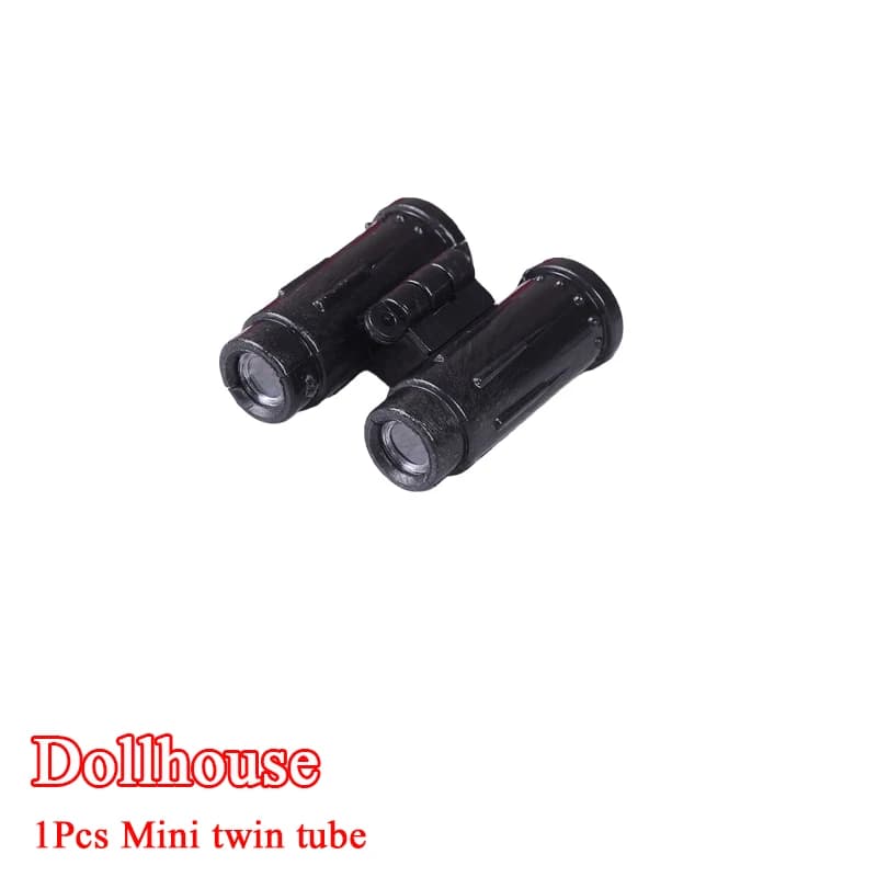 1 pezzo di telescopio binoculare in miniatura per casa delle bambole, modello educativo, giocattolo, regalo
