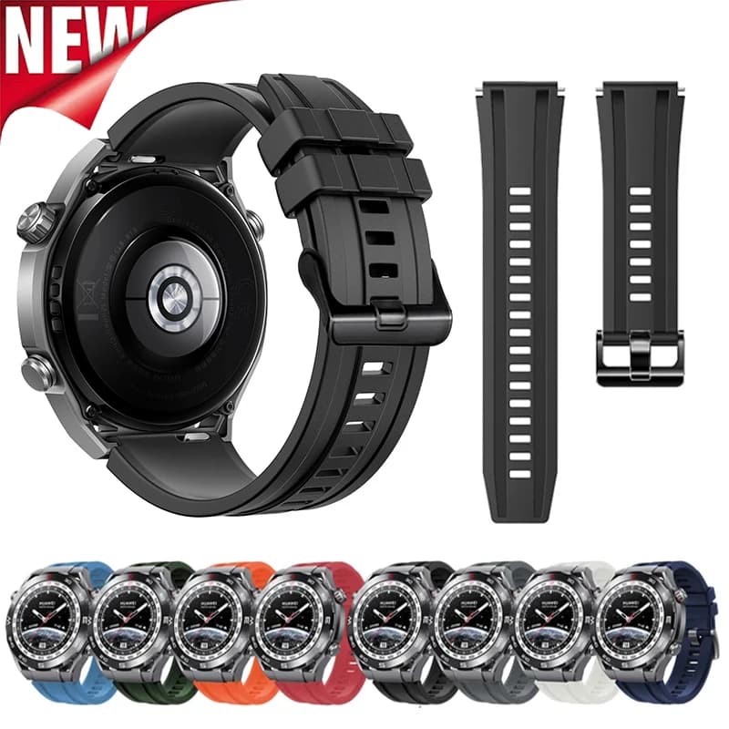 Cinturino in silicone originale da 22 mm per Huawei GT5 3 4Pro Cinturino di ricambio per Huawei Ultimate Smartwatch Cinturino ufficiale in silicone