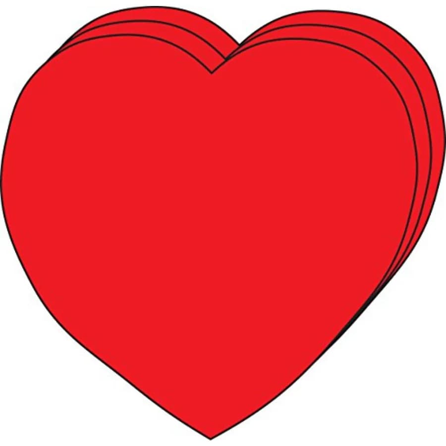 31 Pcs Red Heart Large Single Color Cut-Outs 5.5in, Construction Paper Shapes, Bulletin Board Decorations, DIY Crafts, Valentin