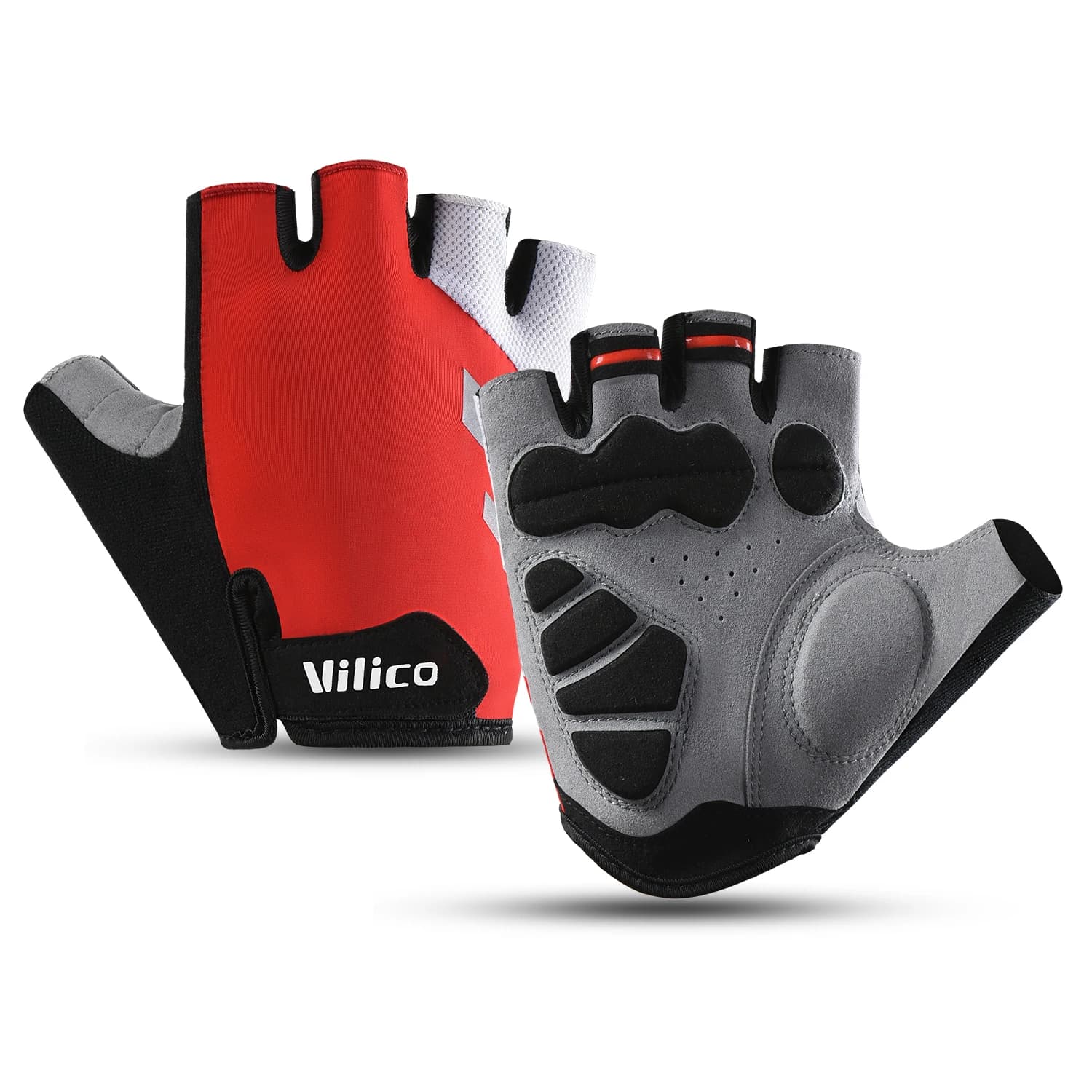 Vilico Cycling Gloves for Men and Women, Mid-Size, Breathable, Anti-slip, for Gym, Fitness and Sports Training