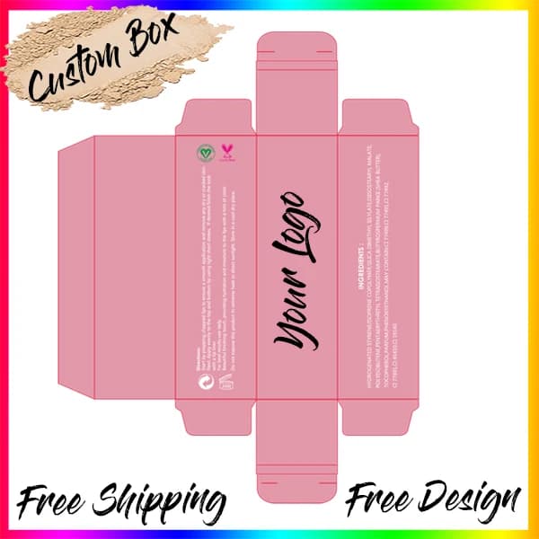 50 Scatole Vuote Personalizzate per Trucco, Rossetto, Lucidalabbra, Blush, Contouring, Fondotinta, Cipria - Scatola di Carta con Etichetta Privata