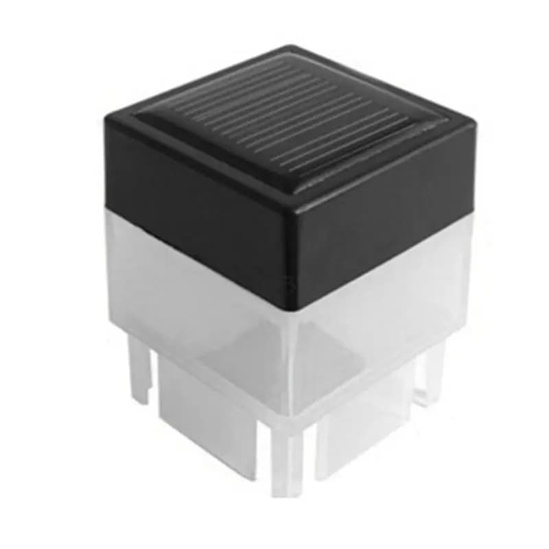 Lampada a colonna solare a LED AA05, lampada a pilastro alimentata a energia solare, lampada per recinzione esterna, per giardino e cortile (luce calda)