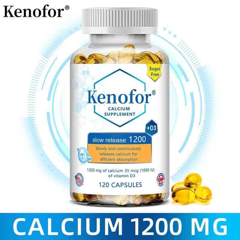 Calcium supplement - with vitamin D3 for better absorption, supports immune health, bones and teeth, suitable for men and women