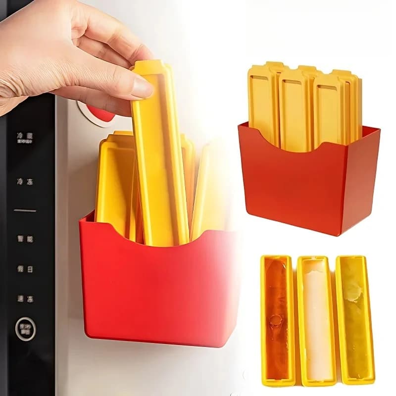 Stampo in Silicone per Cubetti di Ghiaccio a Forma di Patatine Fritte, Vassoio Rettangolare Lungo per Whisky e Bevande, Facile da Sformare, Accessorio da Cucina per Feste
