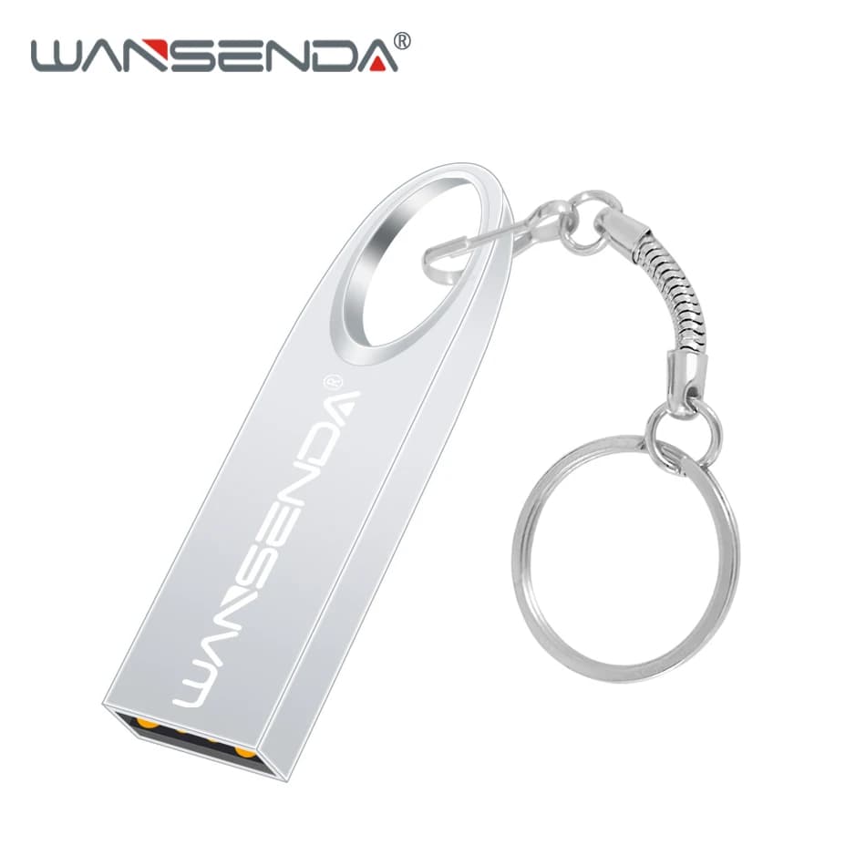 Wansenda Mini chiavetta USB con portachiavi 128 GB Cle USB 64 GB 32 GB 16 GB 8 GB 4 GB Pen Drive Chiavetta USB in metallo Memory Stick
