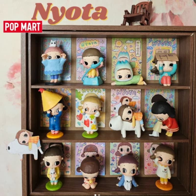 POPMART Nyotas Flauschige Life Series Blind Box, Mystery Box, Giocattoli, Bambole, Figure Anime, Ornamenti da Scrivania, Regalo Carino