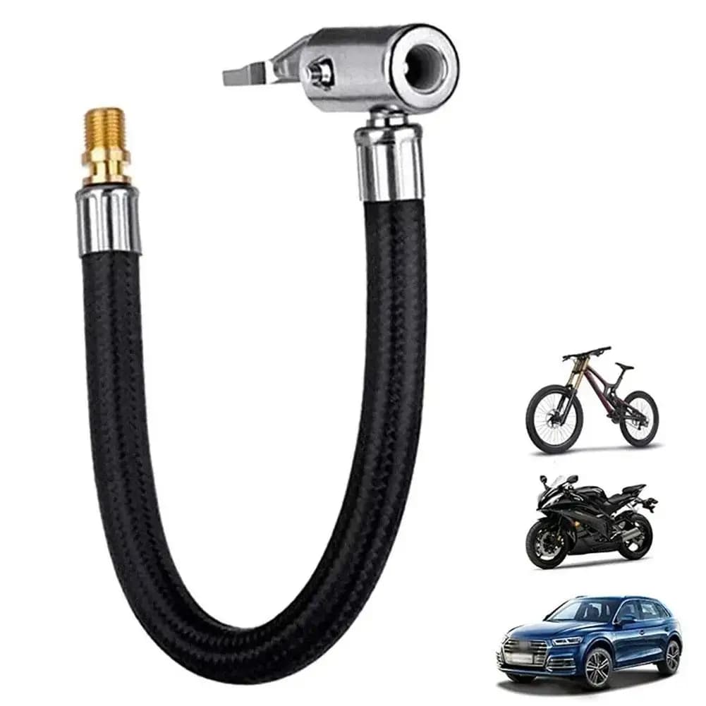 Tubo di ricambio per gonfiatore pneumatici auto, prolunga per pompa, connettore per pneumatici, adattatore per attacco pompa, clip per valvola gonfiatore