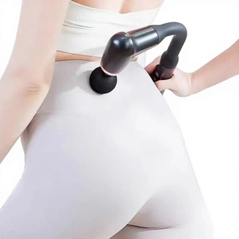 Deep tissue massager with infrared physiotherapy function, wireless smart muscle massage gun.