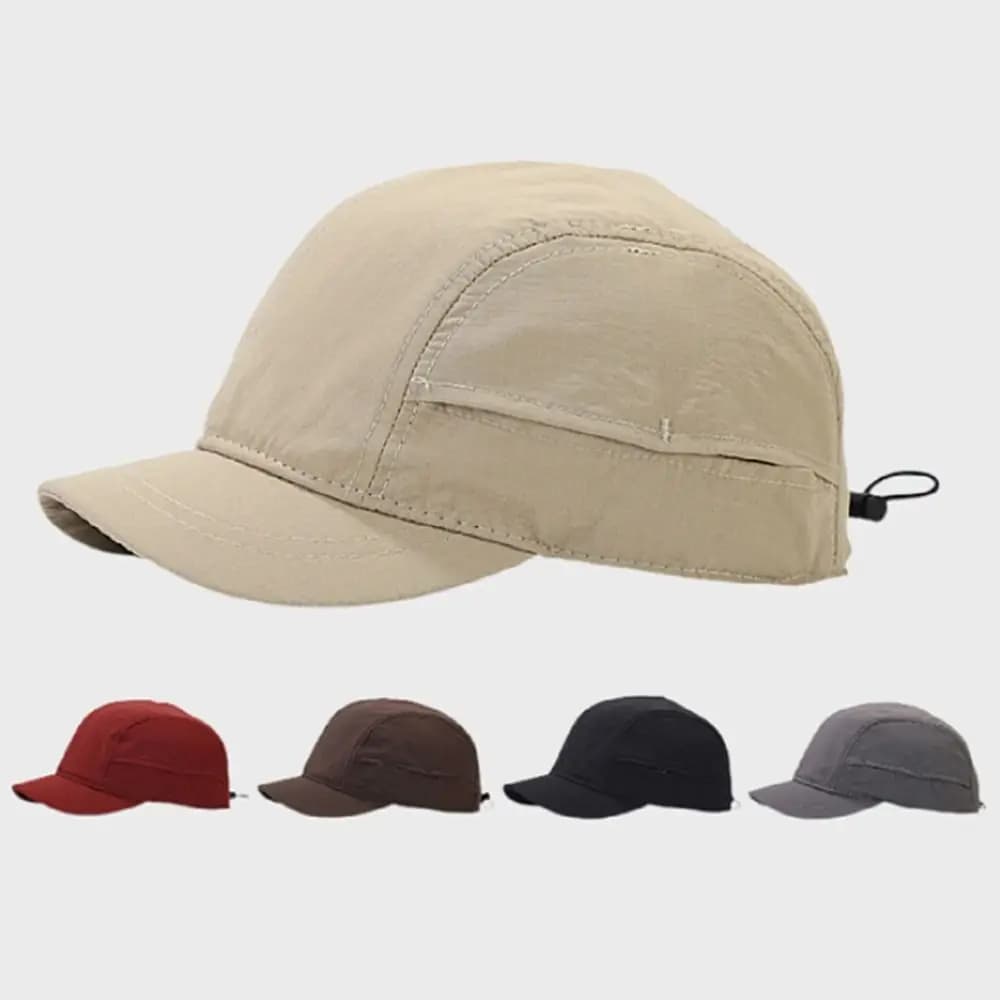 Adjustable Baseball Caps Hip Hop Quick Dry Short Brim Golf Dad Hat Sun Protection Cotton Snapback Caps Men Women