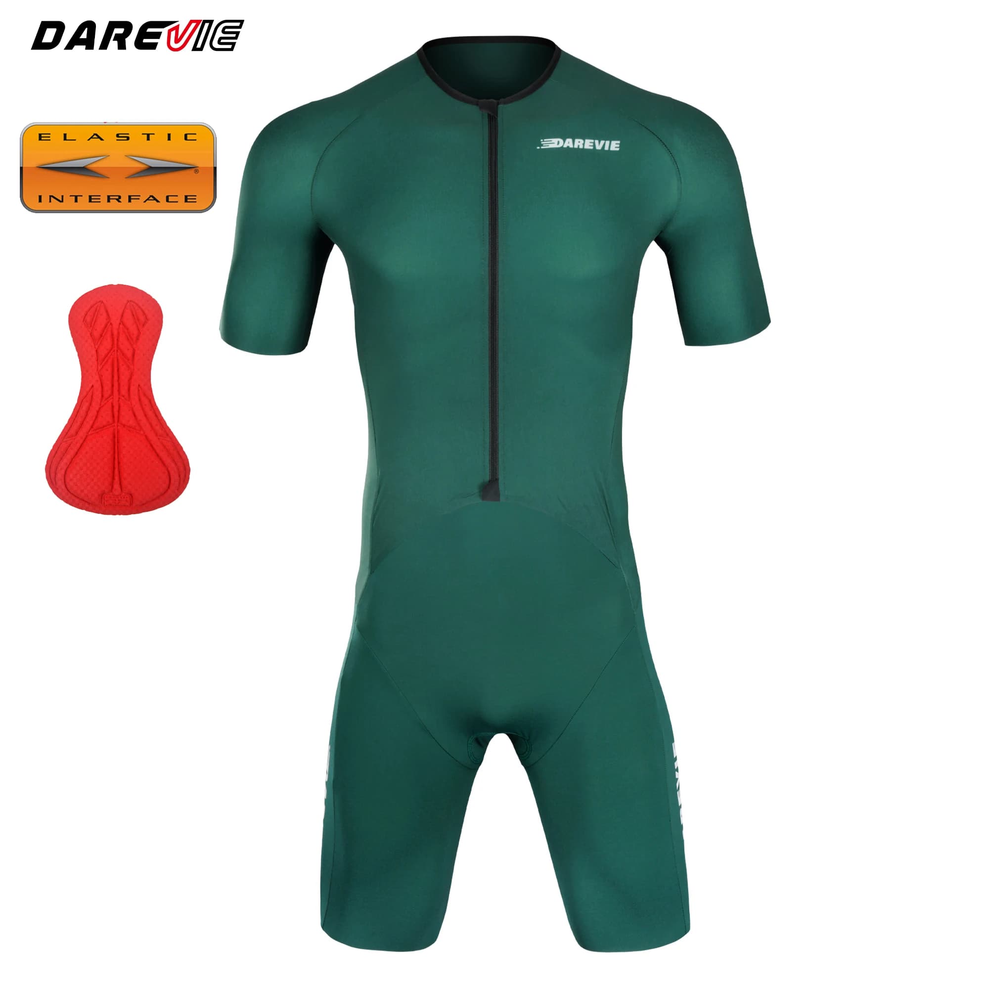 DAREVIE DAREVIE Set ciclismo Italia Interfaccia elastica ® Pad Tuta da ciclismo per triathlon di livello superiore Tasche laterali da equitazione Abbigliamento da ciclismo da uomo