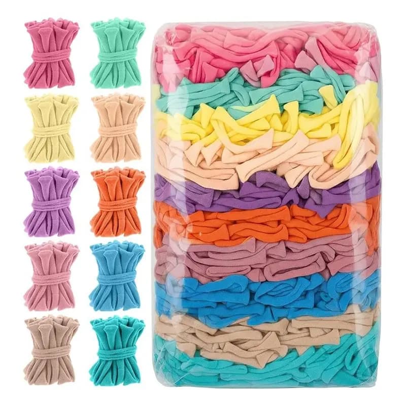 A25F-1000 Pcs Refill Loops For Weaving Loom 10 Colors Elastic Loom Bands Adults DIY Projects Gifts