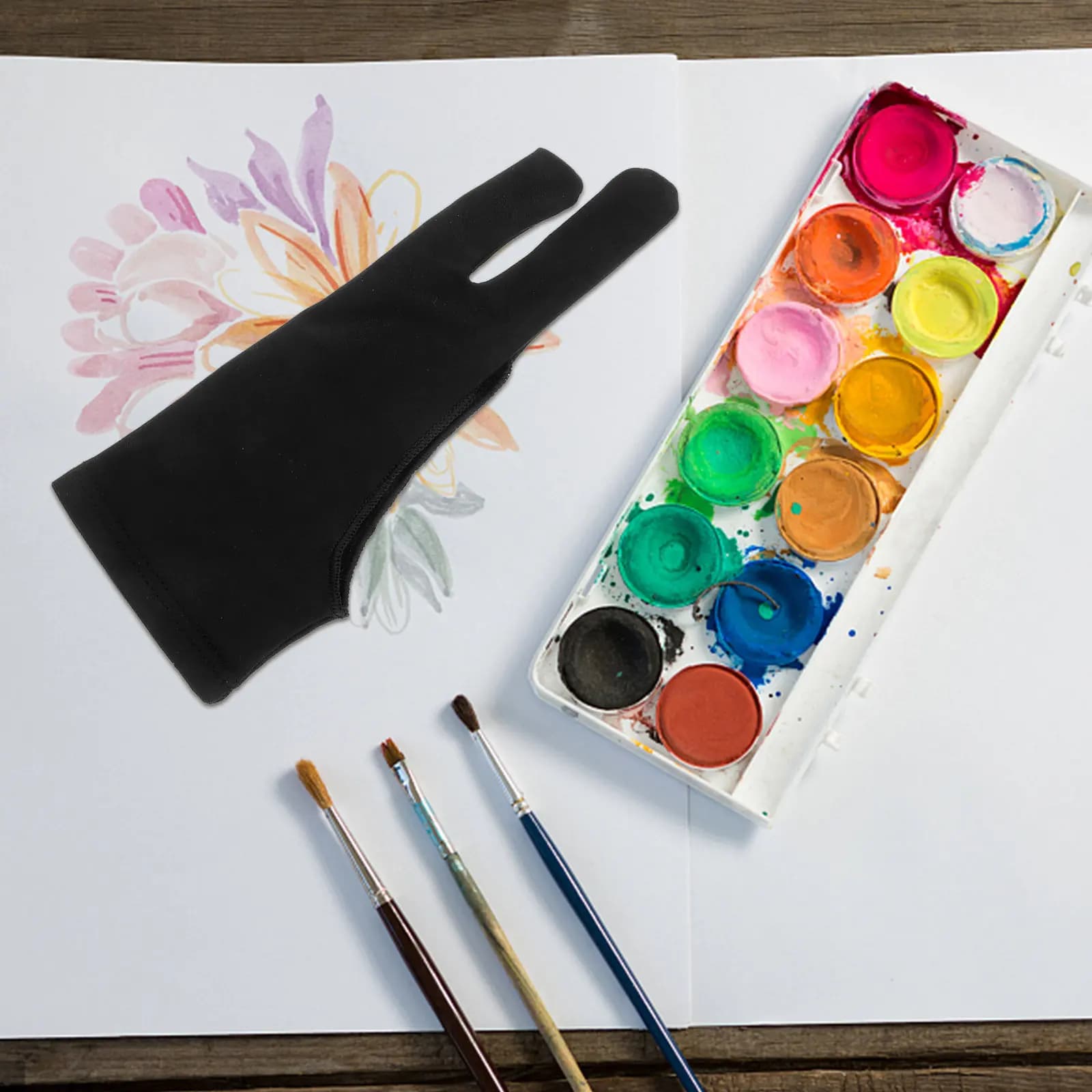 Guanti da disegno per tablet, 4 pezzi, funzione anti-inquinamento, funzionamento fluido, guanto da artista, uso professionale per grafica
