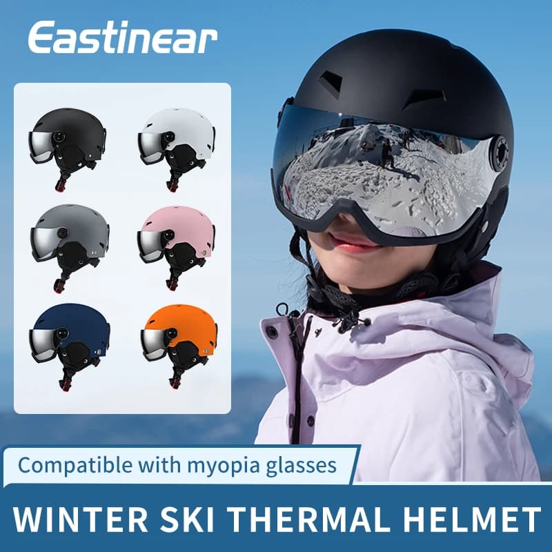 Nuovi occhiali da sci leggeri all-in-one di Eastineare Casco da sci per uomo e donna Attrezzatura per sci e snowboard all'aperto per bambini