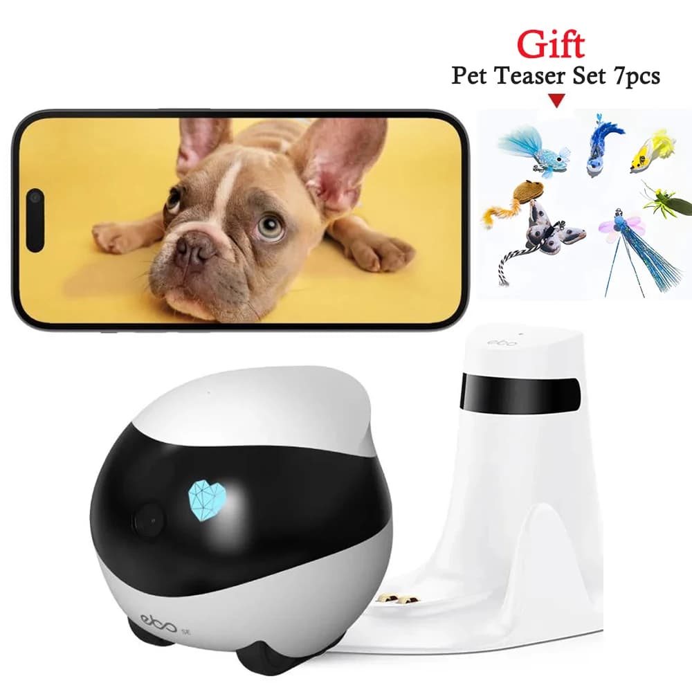 Enabot EBO SE Camera Robot for Dog Cat Baby 1080P Wifi​ 2.4G 5G 360° Home Pet Camera Startlight Night Vision