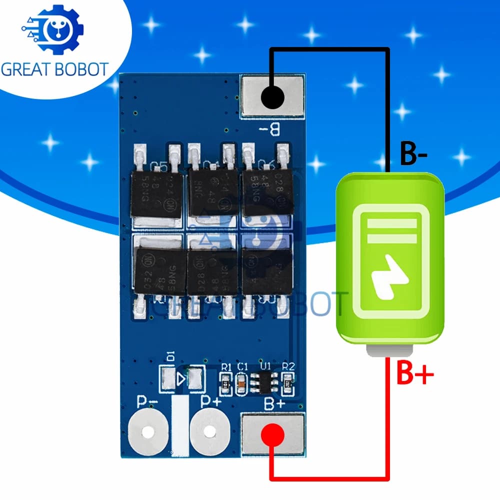 1~5PCS 1S 3.2V 3.7V 24A Li-ion LifePo4 Lithium Iron Phosphate Protection Board BMS PCB PCM Cell Pack Overcharge Over-discharge