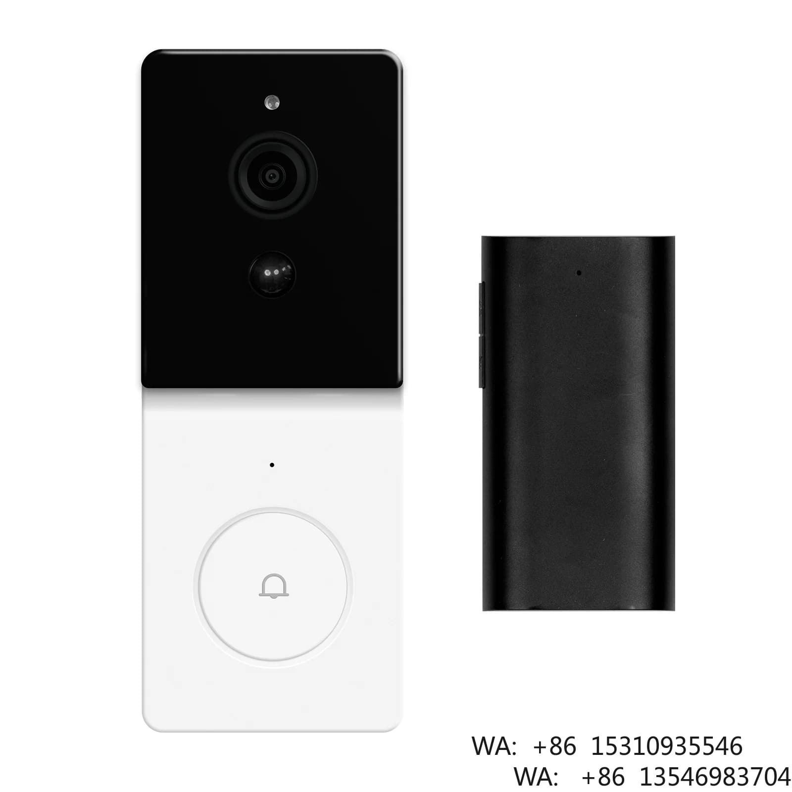 Campanello Video WiFi Intelligente Tuya con Telecamera, Audio Bidirezionale, Citofono Wireless da Esterno con Visione Notturna