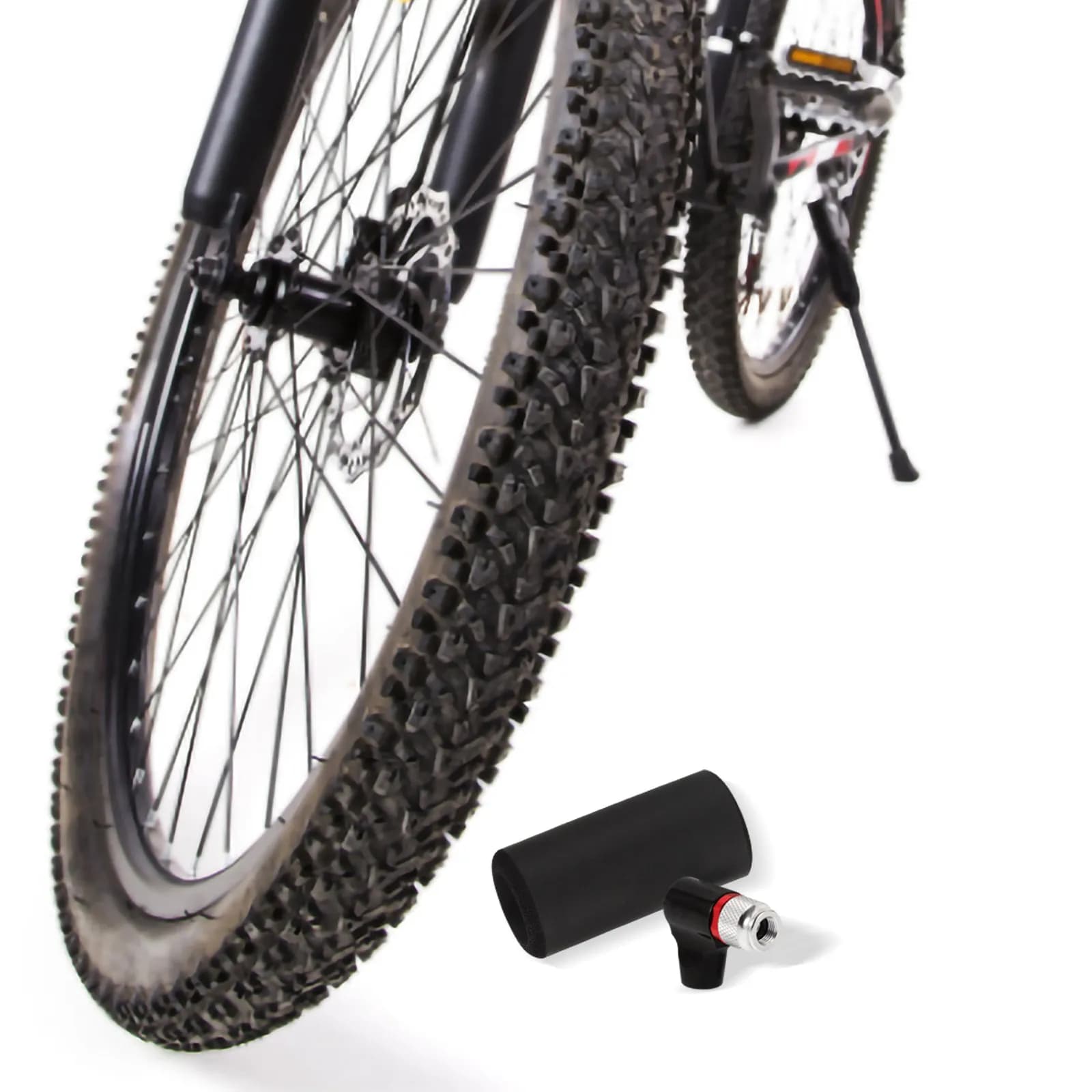 Adattatore per Pompa Bici in Lega di Alluminio, Mini Portatile per Bici da Strada e Mountain Bike, Gonfiaggio Rapido, Affidabile Pompa d'Aria per Riparazione Biciclette