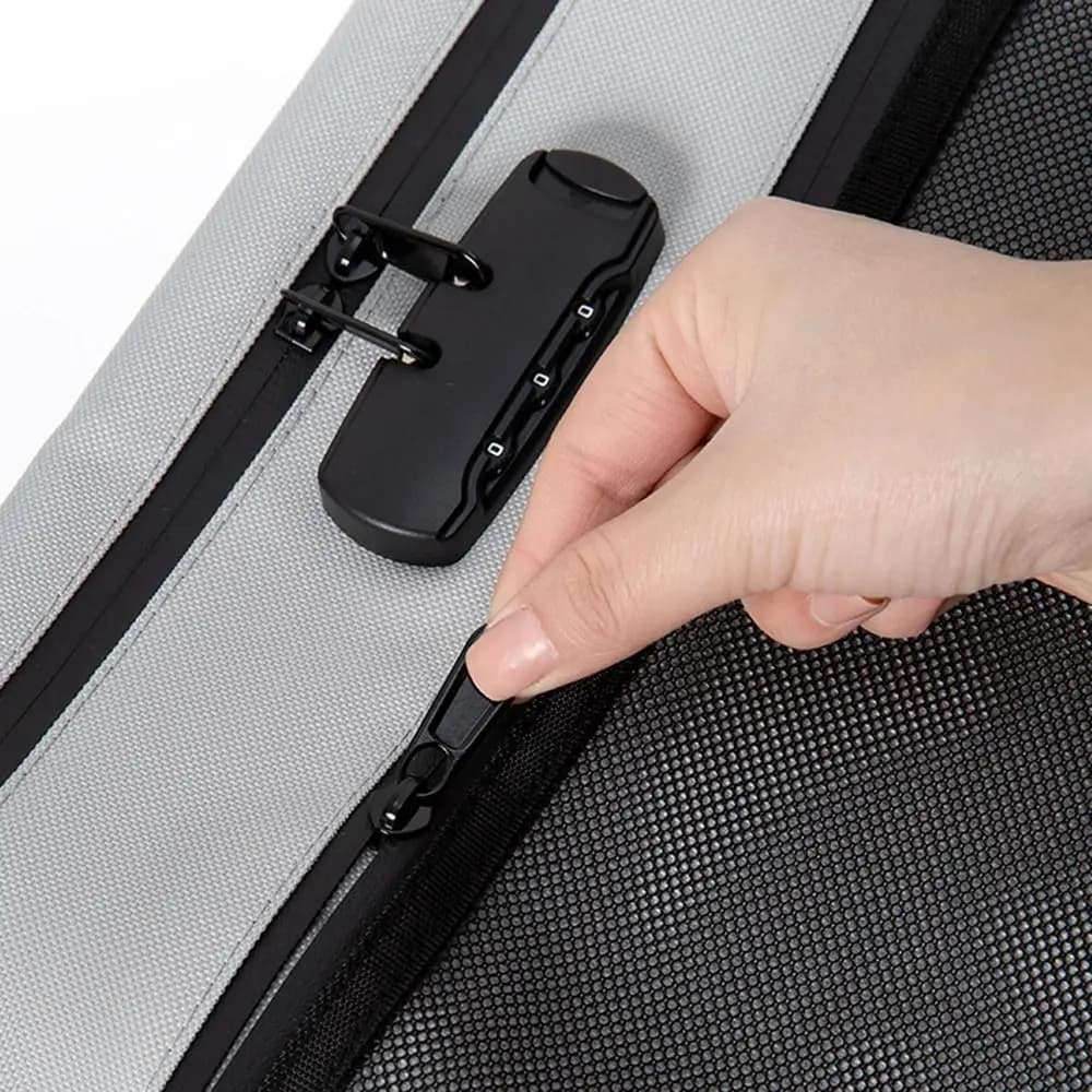 Borsa per documenti con chiusura a password, grande capacità, in tessuto Oxford, cartelle portadocumenti portatili, tasca in rete trasparente, impermeabile