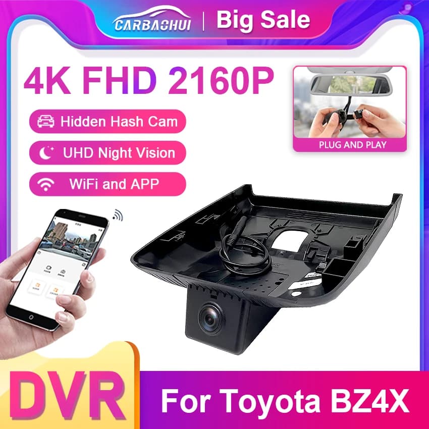 For Toyota BZ4X Subaru Solterra EA10 2022 2023 2024 Hidden Front and Rear Driving Recorder WIFI Car DashCam new accessories