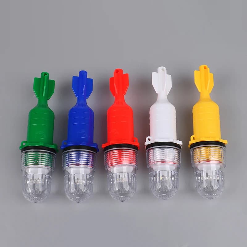 Luce Subacquea per Pesca, Faro Segnalatore per Rete, Luce Indicatrice, Lampada per Attirare Pesci, Lampada Lampeggiante a Doppio Flash