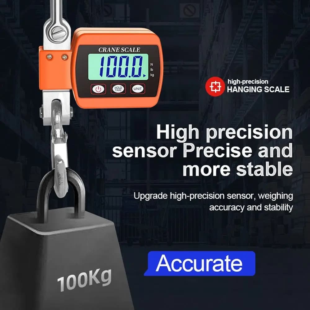 0.05-500kg Gru Bilancia LCD Digitale Ad Alta Precisione Bilancia Elettronica Digitale Portatile Multiuso Elettronica Gancio Bilancia Valigia