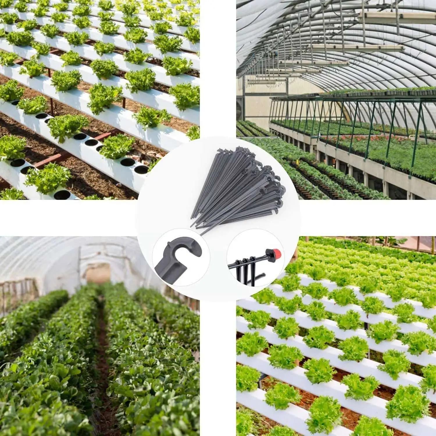 200Pcs Irrigation Drip Support Stakes For 1/4-Inch Tubing Hose Flower Beds, Vegetable Gardens, Herbs Gardens-AT36