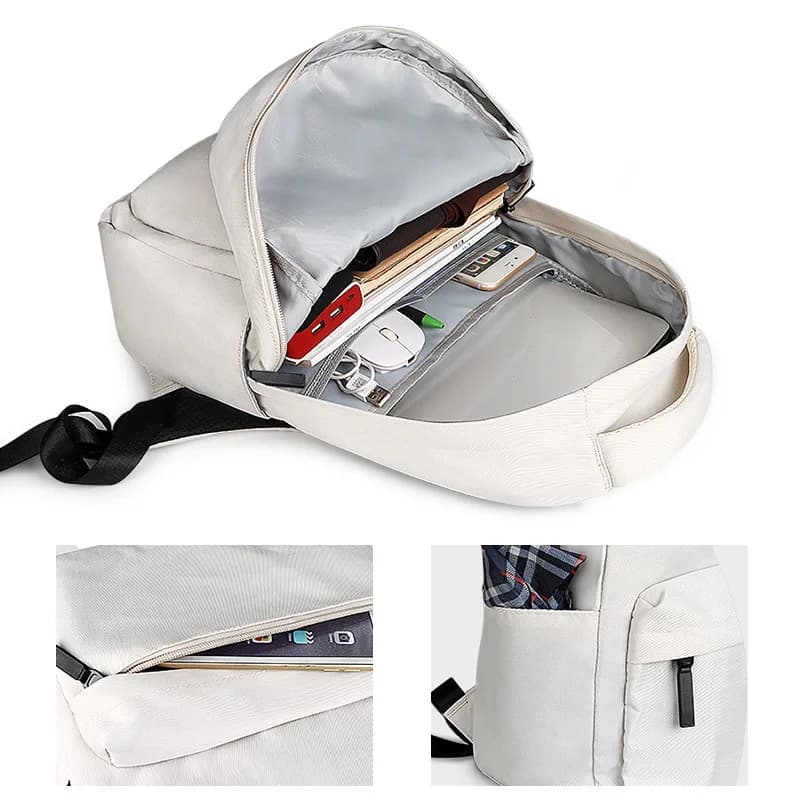 15.6 Inch Laptop Backpack Waterproof Simple Design Student School Bag for Outdoor Business Travel