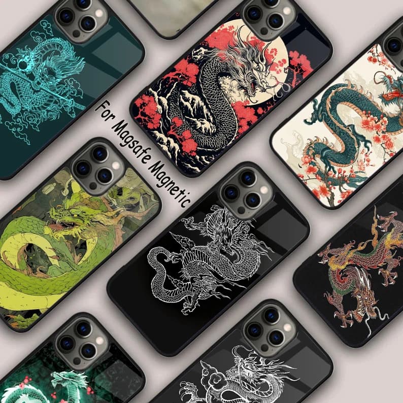 THE DRAGON Chinese Zodiac Magnetic Phone Case For APPLE iPhone 17 Air 16 14 13 12 Pro Max 15 Plus Wireless Charge MagSafe Cover