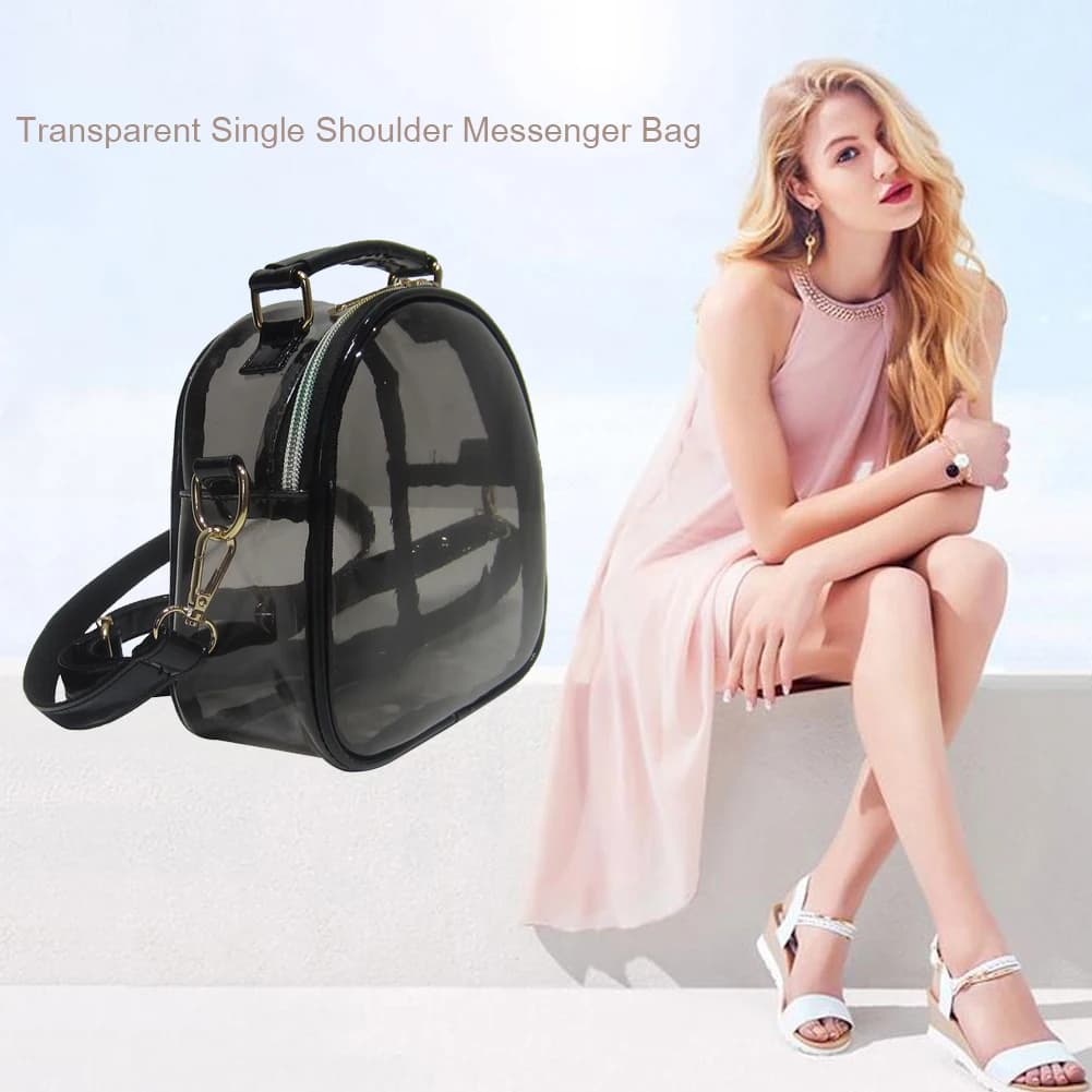Transparent shoulder bag Shoulder bag under the armpits in transparent PVC Chic bag for women Men Outdoor working bag