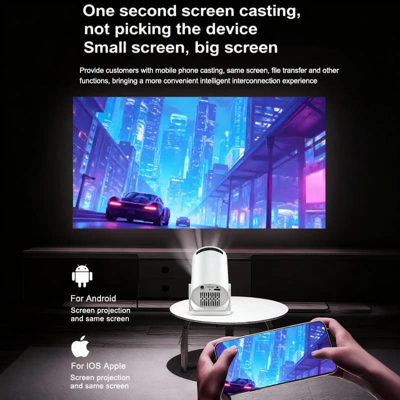 Proiettore domestico ad alta definizione Y2S. Proiettore portatile. Può collegare al telefono cellulare. Cinema mobile.