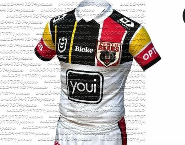 Maglia da rugby NRL Perth Bears nuova collezione estate 2026, T-shirt coordinata per la famiglia adatta per l'uso quotidiano e l'allenamento