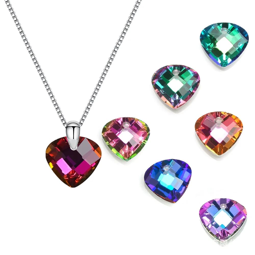 Ciondolo in cristallo affascinante forma di conchiglia strass K9 pietre fantasia sciolte in vetro per regalo d'amore fai-da-te collana orecchini san valentino